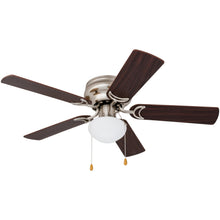 Load image into Gallery viewer, Alvina Led Globe Light Hugger/Low Profile Ceiling Fan, 42 inches, Satin Nickel 80029-01