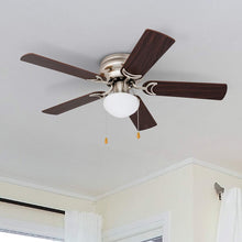 Load image into Gallery viewer, Alvina Led Globe Light Hugger/Low Profile Ceiling Fan, 42 inches, Satin Nickel 80029-01