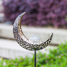 Load image into Gallery viewer, Waterproof Solar Garden Moon Outdoor Decor For Pathway Warm Light LED