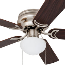 Load image into Gallery viewer, Alvina Led Globe Light Hugger/Low Profile Ceiling Fan, 42 inches, Satin Nickel 80029-01