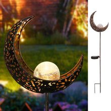 Load image into Gallery viewer, Waterproof Solar Garden Moon Outdoor Decor For Pathway Warm Light LED