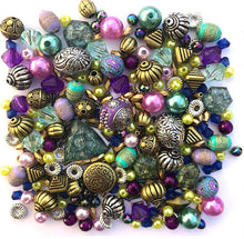 Load image into Gallery viewer, Jewelry Making Beads Mix Starter Kit for Beginners in Purple Red &amp; Green &amp; Jewelry Findings