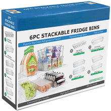 Load image into Gallery viewer, Stackable Storage Organizer Containers with Handles for Refrigerator Freezer